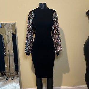 Sequins Sweater Dress